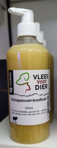 Goed opgeleid dilemma Voorwaarden Schapenvet + Knoflook 500ml - Vlees voor Dier - www.vleesvoordier.nl - vers  vlees voor hond en kat